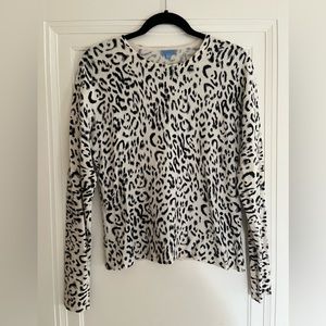 J McLaughlin Large Women’s Crew Sweater Leopard print in Cashmere Cotton mix